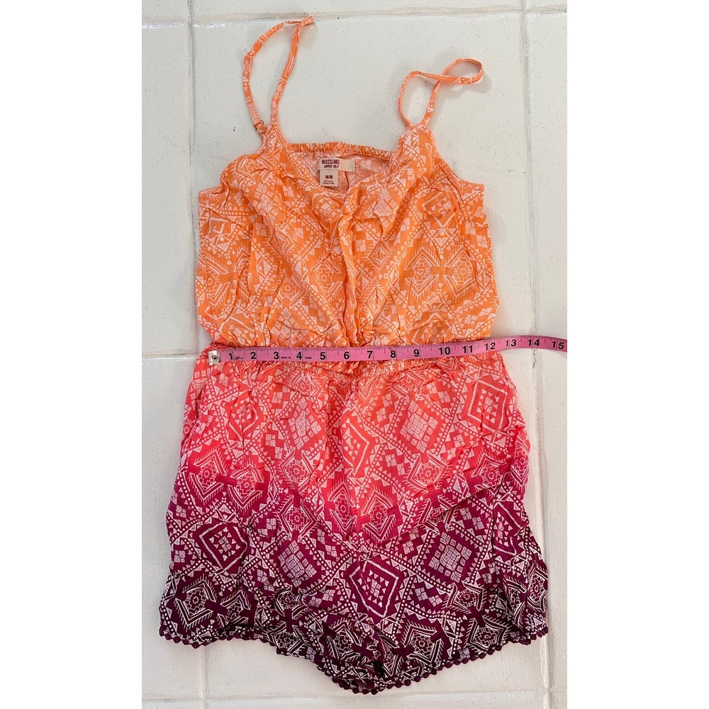 Mossimo Romper Womens Medium Supply Co. Orange Gradient Bohemian Orange Dress - Picture 7 of 9